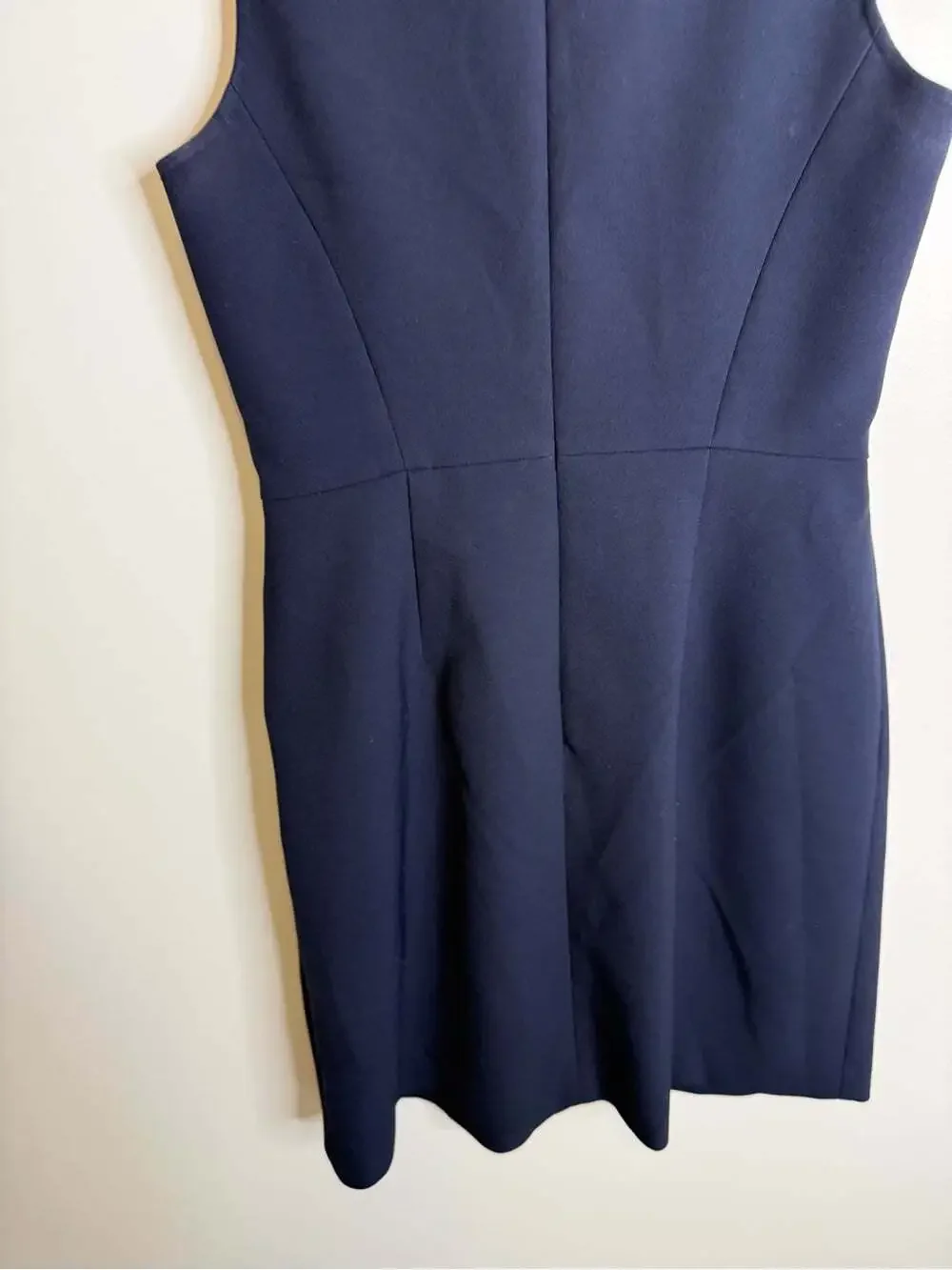 J. Crew Navy Scoop Neck Midi Sheath Dress size 2